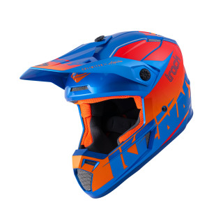 Casque KENNY track bleu/rouge | Oxmoto