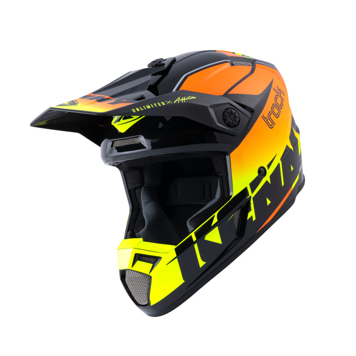 Casque KENNY track orange fluo | Oxmoto