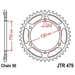 Couronne JT SPROCKETS acier standard - 530 JTR479.46ZBK