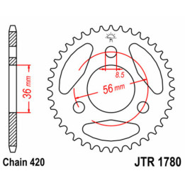 Couronne JT SPROCKETS Acier Standard - 420 JTR1780.28