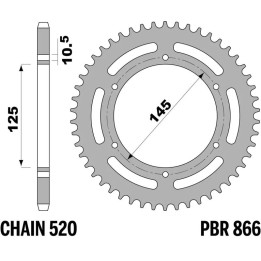 Couronne PBR Acier Renforcé - 520 866 47 C45T | Oxmoto