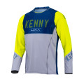 Maillot KENNY titanium navy/jaune fluo | Oxmoto