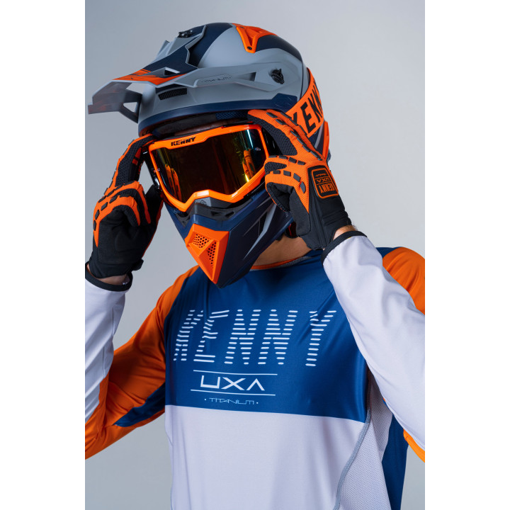 Maillot KENNY titanium navy/orange | Oxmoto