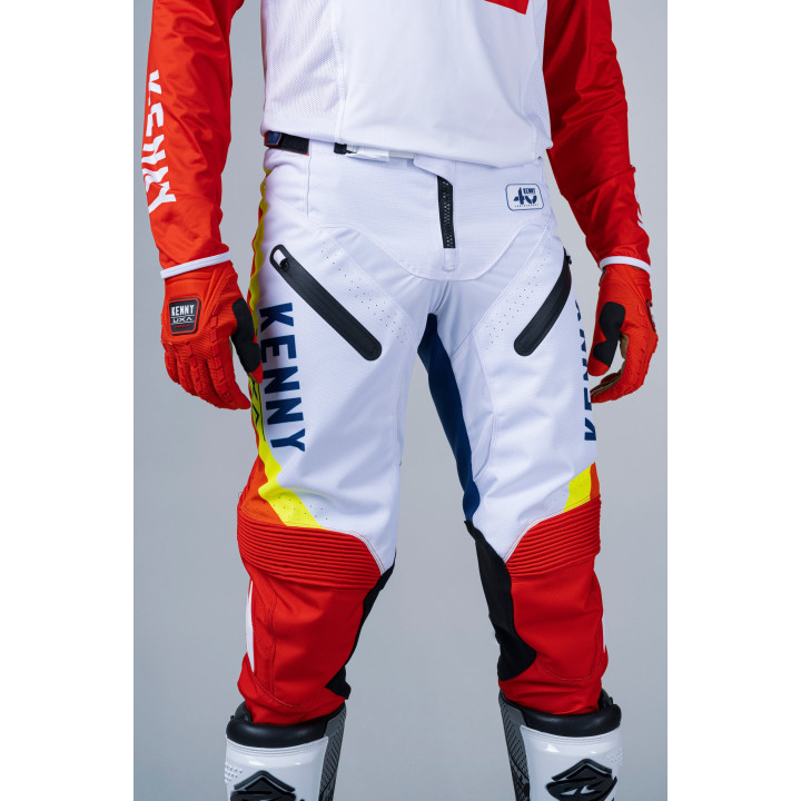 Maillot KENNY titanium rouge/blanc | Oxmoto