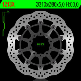 Disque de frein NG BRAKES pétale flottant 1213X | Oxmoto