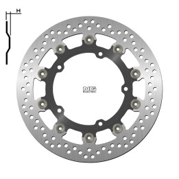 Disque de frein NG BRAKES rond flottant 1786G | Oxmoto