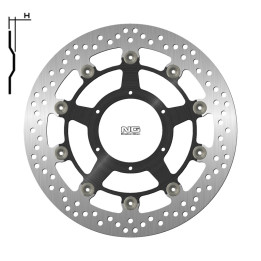 Disque de frein NG BRAKES rond flottant 1808G | Oxmoto