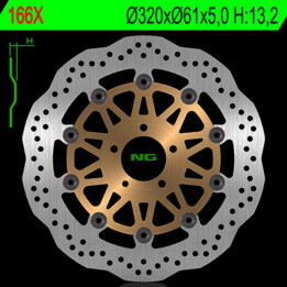 Disque de frein NG BRAKES pétale flottant 166X | Oxmoto