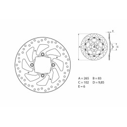 Disque de frein Brembo Serie Oro rond fixe 68B407H2 | Oxmoto