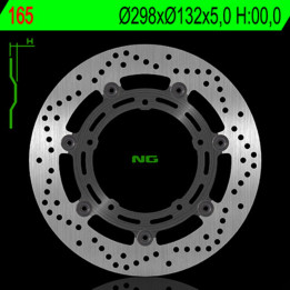 Disque de frein NG BRAKES rond flottant 165 | Oxmoto