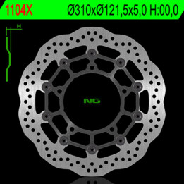 Disque de frein NG BRAKES pétale flottant 1104X | Oxmoto