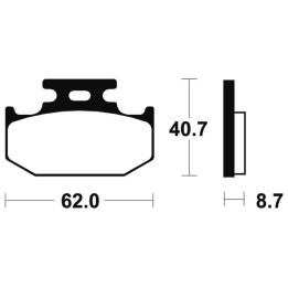 Plaquettes de frein Tecnium MX/Quad métal fritté - MO132