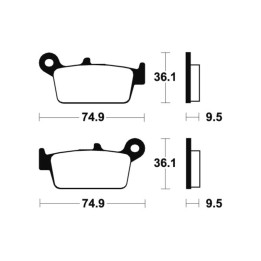 Plaquettes de frein Tecnium MX/Quad métal fritté - MO104