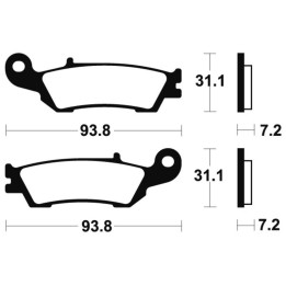 Plaquettes de frein Tecnium MX/Quad métal fritté - MO340