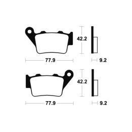 Plaquettes de frein Tecnium MX/Quad métal fritté - MO175