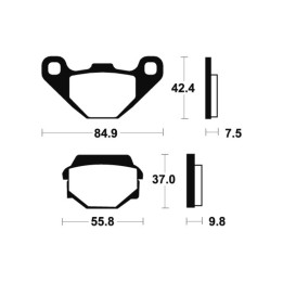 Plaquettes de frein Tecnium route organique - MA86 | Oxmoto