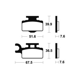 Plaquettes de frein Tecnium MX/Quad métal fritté - MO252
