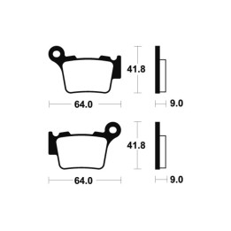 Plaquettes de frein Tecnium MX/Quad métal fritté - MO291
