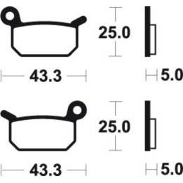 Plaquettes de frein Tecnium Racing MX/Quad métal fritté - MOR294