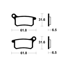 Plaquettes de frein Tecnium MX/Quad métal fritté - MO283