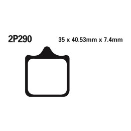 Plaquettes de frein Nissin route /Off-Road métal fritté - 2P-290ST