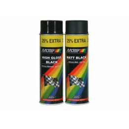 Peinture MOTIP Noir brillant - Spray 500 ml | Oxmoto