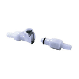 Raccord rapide MOTION PRO Ø8mm double blocage blanc | Oxmoto