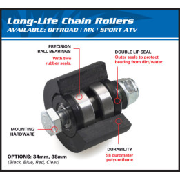 Roulette de chaine supérieur/inférieur all balls noir 1039358
