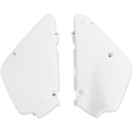 Plaques latérales UFO blanc Suzuki rm85 | Oxmoto