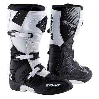 Bottes KENNY track noir/blanc 2025 | Oxmoto