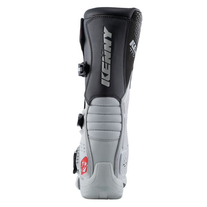 Bottes KENNY track gris/rouge 2025 | Oxmoto