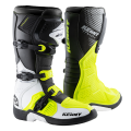 Bottes KENNY track blanc/jaune fluo 2025 | Oxmoto