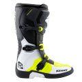 Bottes KENNY track blanc/jaune fluo 2025 | Oxmoto