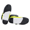 Bottes KENNY track blanc/jaune fluo 2025 | Oxmoto