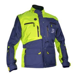 Veste SHOT Racetech navy/jaune fluo 2024 | Oxmoto