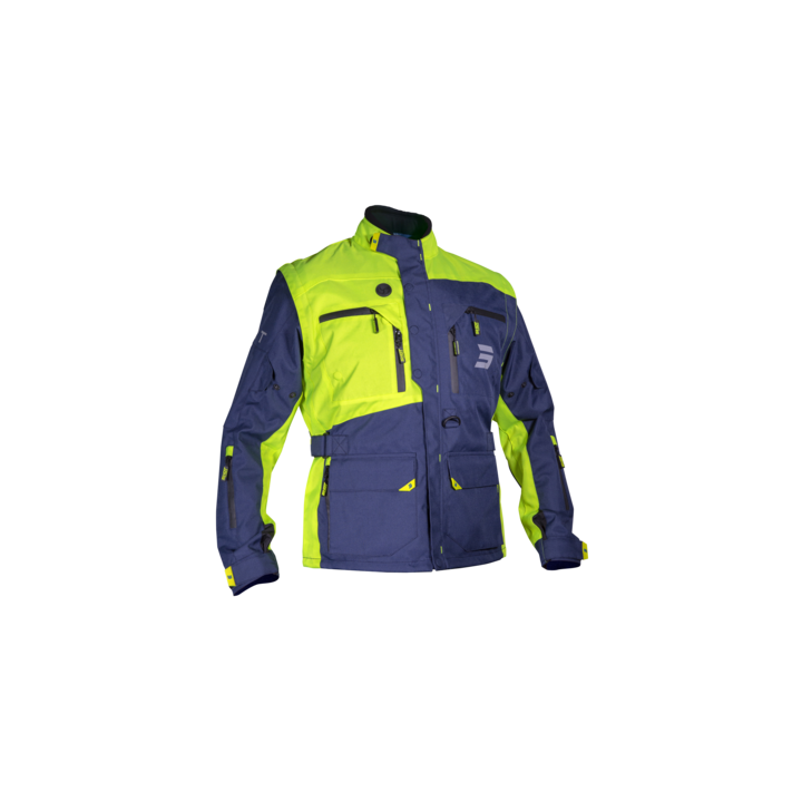 Veste SHOT Racetech navy/jaune fluo 2024 | Oxmoto