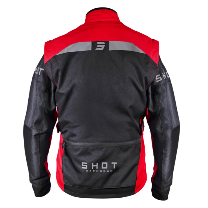 Veste SHOT Racetech noir/rouge 2026 | Oxmoto