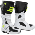 Bottes SHOT race 6 noir/blanc/jaune fluo | Oxmoto