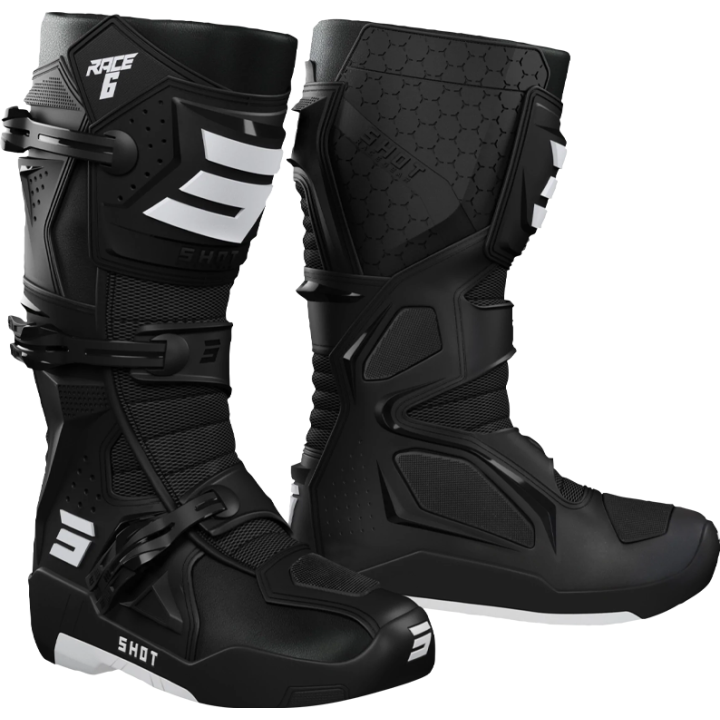 Bottes SHOT race 4 noir 2026 | Oxmoto