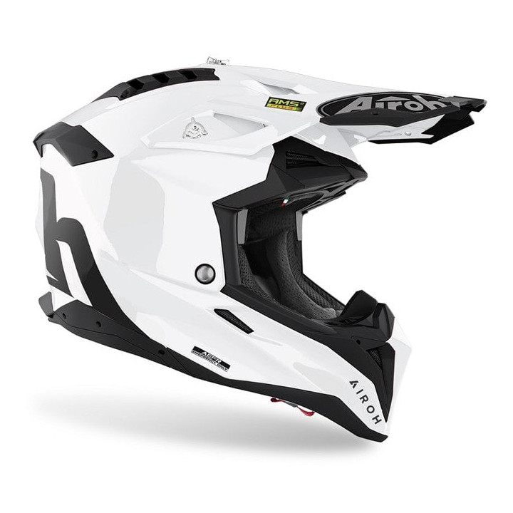 Casque Airoh aviator 3 blanc 2024 | Oxmoto