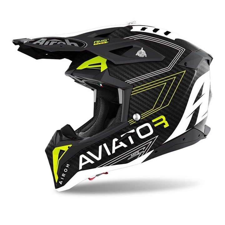 Casque Airoh aviator 3 primal jaune | Oxmoto