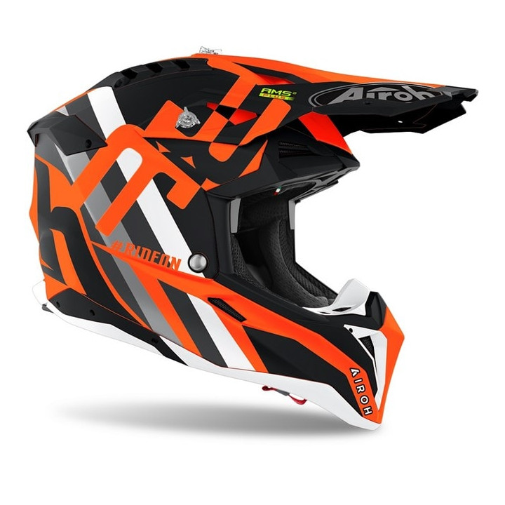 Casque Airoh aviator 3 rainbow orange | Oxmoto