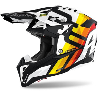 Casque Airoh aviator 3 rainbow blanc | Oxmoto