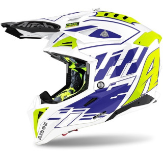 Casque Airoh aviator 3 rampage bleu | Oxmoto