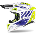 Casque Airoh aviator 3 rampage bleu | Oxmoto