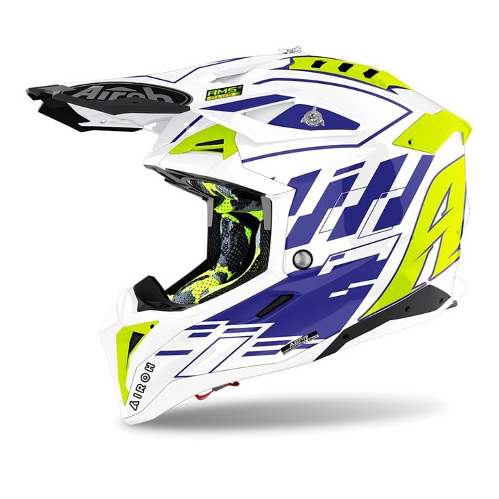 Casque Airoh aviator 3 rampage bleu | Oxmoto