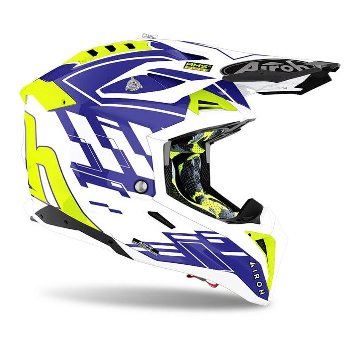 Casque Airoh aviator 3 rampage bleu | Oxmoto