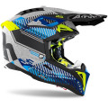 Casque Airoh aviator 3 wave gris silver chrome | Oxmoto