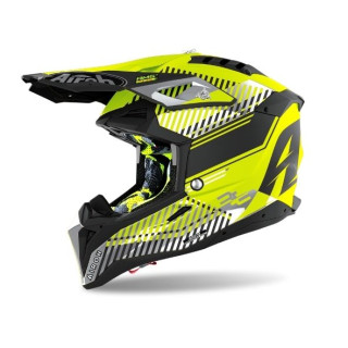 Casque Airoh aviator 3 wave jaune mat | Oxmoto
