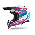 Casque Airoh aviator 3 wave rose chrome | Oxmoto